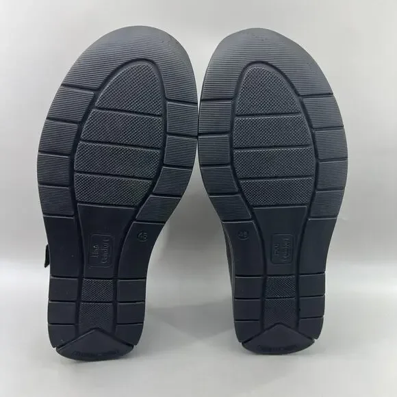 Finn Comfort Nasca Dual Strap Shoes Men Size 11 US, 45 EU Black Walking Sneakers